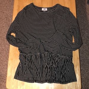 Black and white stripped long sleeve